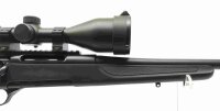 Repetierb&uuml;chse Haenel - J&auml;ger 10 - Neuwertig - neuweriges Ausstellungsst&uuml;ck, Haenel J&auml;ger 10 Varmint Sporter, mit Semiwightlauf und M&uuml;ndungsgewinde 15x1, Picatinny-Schiene, montiertes ZF von AKAH (ebenfalls neuwertig) mit Leuchtpunkt, Adapter Pin f&uuml;r Zwei