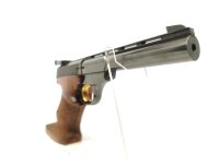 halbautomatische Pistole FN - Mod. 150 - Note 2  - belgische Sportwaffe im Kleinkaliber (.22lr.), mit Holzformgriff Gr. M f&uuml;r Rechtsh&auml;nder, Steckmagazin, verstellbarer Kimme, runder massiver 6" Lauf, goldfarbenes Abzugsz&uuml;ngel, ventilierte Laufschiene, mas