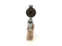 halbautomatische Pistole FN - Mod. 150 - Note 2  - belgische Sportwaffe im Kleinkaliber (.22lr.), mit Holzformgriff Gr. M f&uuml;r Rechtsh&auml;nder, Steckmagazin, verstellbarer Kimme, runder massiver 6" Lauf, goldfarbenes Abzugsz&uuml;ngel, ventilierte Laufschiene, mas