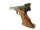 halbautomatische Pistole FN - Mod. 150 - Note 2  - belgische Sportwaffe im Kleinkaliber (.22lr.), mit Holzformgriff Gr. M f&uuml;r Rechtsh&auml;nder, Steckmagazin, verstellbarer Kimme, runder massiver 6" Lauf, goldfarbenes Abzugsz&uuml;ngel, ventilierte Laufschiene, mas