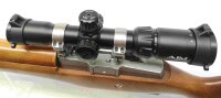 halbautomatische B&uuml;chse Ruger - Ranch Rifle Mini 14 - Note 2  - sehr gut erhaltene halbautomatische B&uuml;chse RUGER Mini 14, auch Ranch Rifle genannt, Kal. .223 Remington, Holzschaft, Metallschaftkappe, in silber gehaltenes System und Lauf, Drehkimme und Kor
