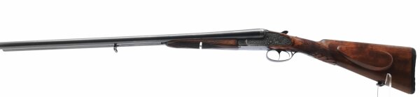 Doppelflinte ZBROJOVKA BRNO - Poldi Elektro - Note 2  - robuste tschechische Doppelflinte im Kal. 12/70, Modell Poldi Elektro v. CZ, ohne Stahlschrottbeschuss, lange Seitenplatten, verziert mit Jagdmotiven, Doppelabzug, orangefarbenes Korn durch Vorbesitz