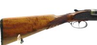 Doppelflinte ZBROJOVKA BRNO - Poldi Elektro - Note 2  - robuste tschechische Doppelflinte im Kal. 12/70, Modell Poldi Elektro v. CZ, ohne Stahlschrottbeschuss, lange Seitenplatten, verziert mit Jagdmotiven, Doppelabzug, orangefarbenes Korn durch Vorbesitz