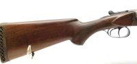 Doppelflinte Sauer & Sohn - ohne - Note 3  - typische Suhler Querflinte aus dem Hause Sauer & Sohn Suhl, Q1-Stempel, Basen f. Suhler Einhakmontage, technisch sehr gut, optisch: altersbedingte Spuren (Note 3), Doppelflinte mit Signalstiften, selbstsichernd