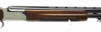 Bockdoppelflinte Rottweil - 500 - Note 2  - jagdliche Einabzug Flinte, Auszieher, Choke 1Stern und 3Stern (voll und halb), sch&ouml;nes verziertes silberfarbenes System, auch f&uuml;r sportliches Schie&szlig;en nutzbar, Sicherung auf Kolbenhals, Perlkorn, Kunststoffschaf