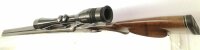 Drilling Merkel - 32 - Note 3  - Drilling von Merkel, Modell 32, mit 8x57JRS Kugellauf unten, sowie Kal. 12 Flintenl&auml;ufe, Q1 Stempel, Beschu&szlig; 07/1983, alles sauber und gepflegt, Signalstifte, Kugellauf Umschalter auf dem Kolbenhals, Sicherung linksseitig,
