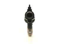 Revolver H. SCHMIDT OSTHEIM - Sierra 4 - Note 3  - kurzer Fangschu&szlig;revolver im Kal. .38special, ideal f&uuml;r die Jagd, kurzer Lauf (75mm), geringes Gewicht, solide verarbeitet, Zustand Note 3-, schwarze Ausf&uuml;hrung mit Holzgriffschalen, mit Fingermulden, 6-Sc