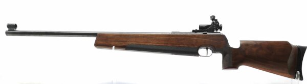Einzellader B&uuml;chse Weihrauch - HW60 Match - Note 2  - Einzellader-Matchwaffe von Weihrauch, Modell HW 60 M (Match), guter Pflegezustand, hochwertiger Ansch&uuml;tz Matchdiopter mit Ringkorn, einstellbarer Matchabzug, UIT-Schiene, Prismenschiene auf dem System,