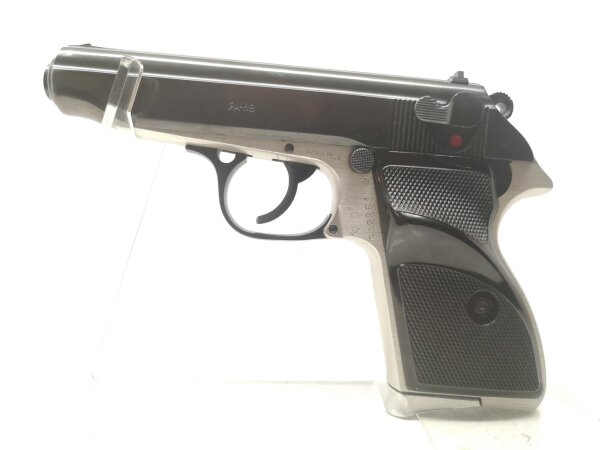 halbautomatische Pistole FEG - PA 63 - Note 2  - ungarischer Makarov-Nachbau, bicolor, mit linksseitiger Sicherung, Kunststoffformgriffschalen f&uuml;r Rechtsh&auml;nder (Daumenauflage links), 1 Steckmagazin, gepflegt, im guten Zustand, technisch einwandfrrei *** v