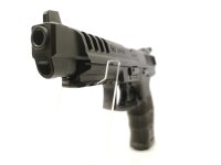halbautomatische Pistole Heckler & Koch - SFP9L-SF Wippe - Note 1  - sportliche Pistole von Heckler & Koch, Modell SFP9L, mit Wippmechanik zur Magazinentnahme, Kunststoffgriffst&uuml;ck, Sicherung ab Abzugsz&uuml;ngel, verstellbare Kimme und Korn mit Leuchtpunkten,