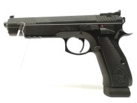 halbautomatische Pistole Frankonia - Taipan - Neuwertig - Sportpistole aus dem Hause Frankonia, Eigenentwicklung mit per Hand angepasstem Schlitten, verstellbarem Abzug, LPA TRT-Vsierung, 6" Lauf, 3 Steckmagazinen, Koffer, Anleitung, absolut neuwertiger Z