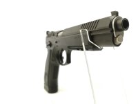 halbautomatische Pistole Frankonia - Taipan - Neuwertig - Sportpistole aus dem Hause Frankonia, Eigenentwicklung mit per Hand angepasstem Schlitten, verstellbarem Abzug, LPA TRT-Vsierung, 6" Lauf, 3 Steckmagazinen, Koffer, Anleitung, absolut neuwertiger Z