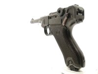 halbautomatische Pistole Mauser - P08 S42 - Note 2  - gut schie&szlig;ende (S&B 140grs. Subsonic) P 08 von Mauser Oberndorf, viele typische Nummern nicht sichtbar oder entfernt, somit nicht nummerngleich bzw. Nummerngleichheit nachweisbar, Schu&szlig;verhalten sehr g