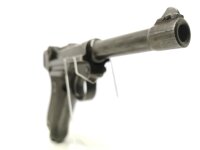 halbautomatische Pistole Mauser - P08 S42 - Note 2  - gut schie&szlig;ende (S&B 140grs. Subsonic) P 08 von Mauser Oberndorf, viele typische Nummern nicht sichtbar oder entfernt, somit nicht nummerngleich bzw. Nummerngleichheit nachweisbar, Schu&szlig;verhalten sehr g