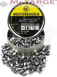 RWS Meisterkugeln Standard .177 Cal,  4,5mm , 0,53 g, 8.2 gr, Wadcutter, 250stk